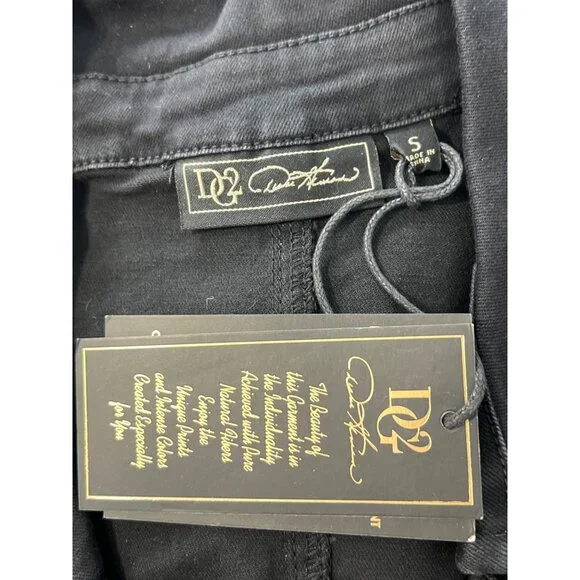 DG2 by Diane Gilman New Classic Stretch Denim City Jacket Size Small Black NEW - Picture 3 of 7